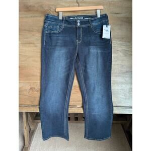 NWT WallFlower Bootcut Jeans Women's 15 Blue Denim Luscious Curvy Fit WBM13278B